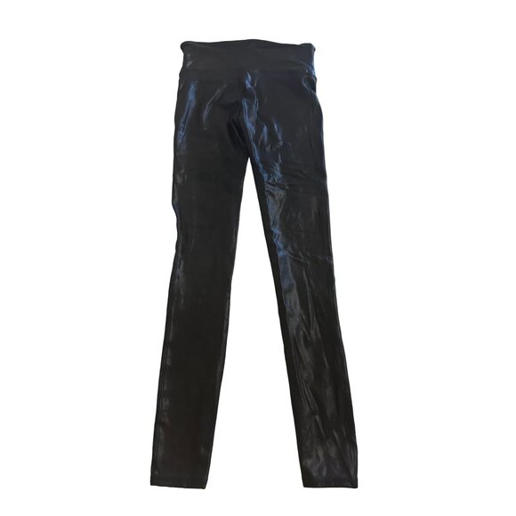 SPANX Womens Black Metallic Skinny Leggings Size Small - Picture 7 of 7